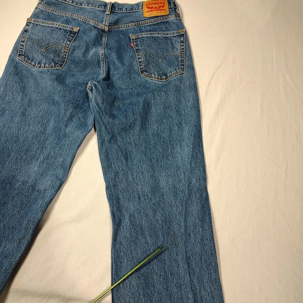 Levis 550 Jeans Mens Size 36x36 Medium Wash Relaxed Baggy Fit Denim Cotton 90s